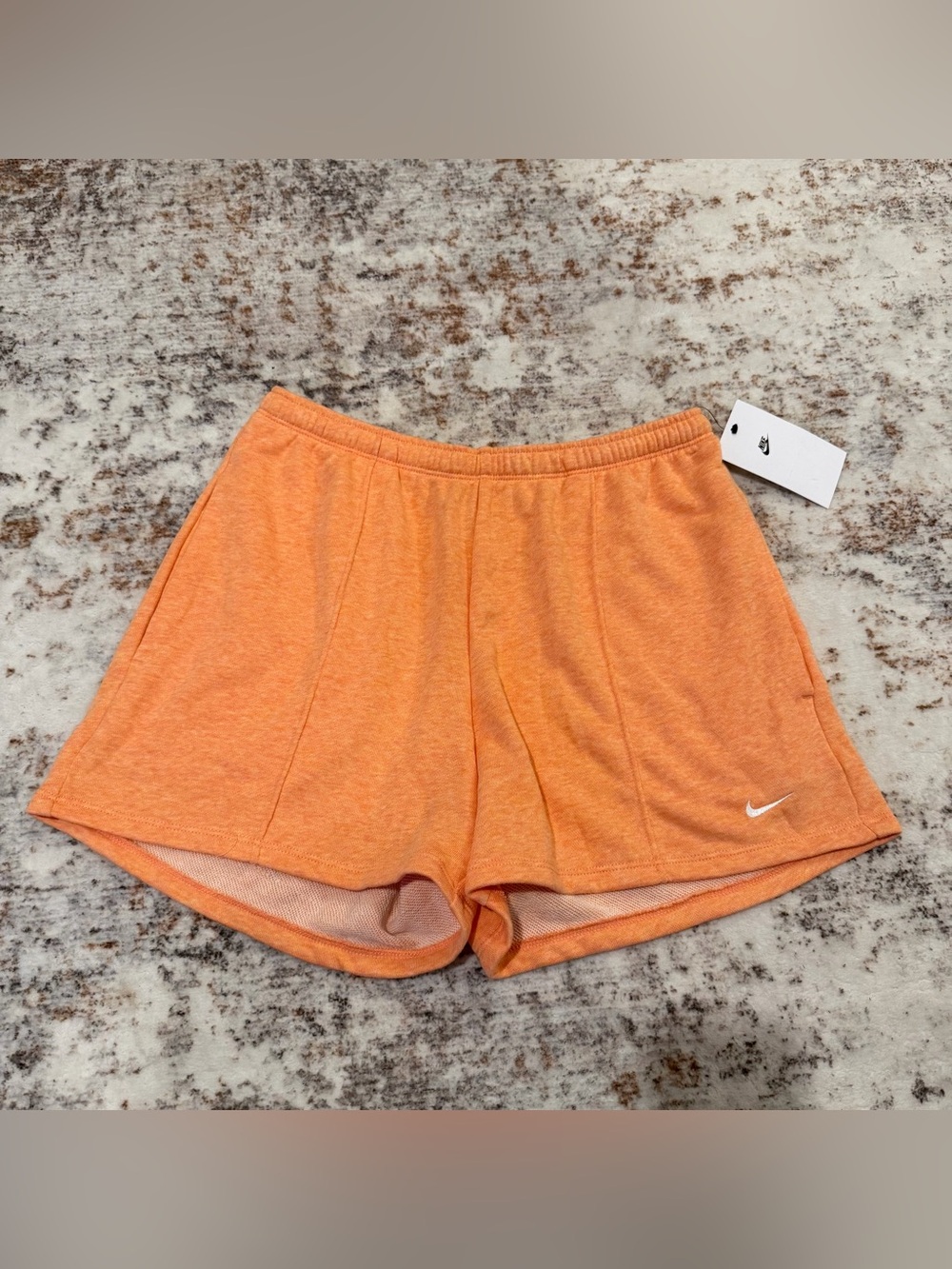 NWT Nike Orange Heathered French Terry Lounge Shorts | Women Small